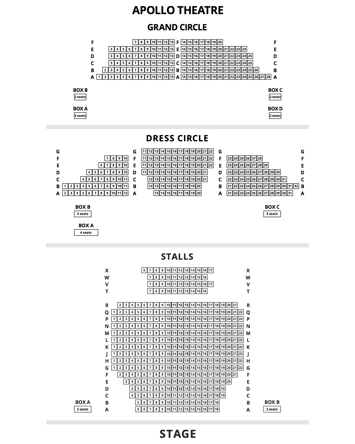 Seating Plan | Apollo Theatre